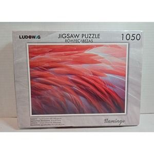 Ludowig 1050 Piece Flamingo Feathers Jigsaw Puzzle New Sealed Rompecabezas